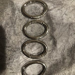 Older style miche oval carabiners.  Silver
